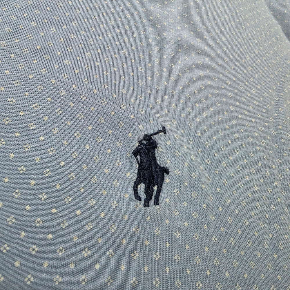 Polo Ralph Lauren Polo Shirt XXL Blue Micro Dot Classic Fit - Picture 5 of 9